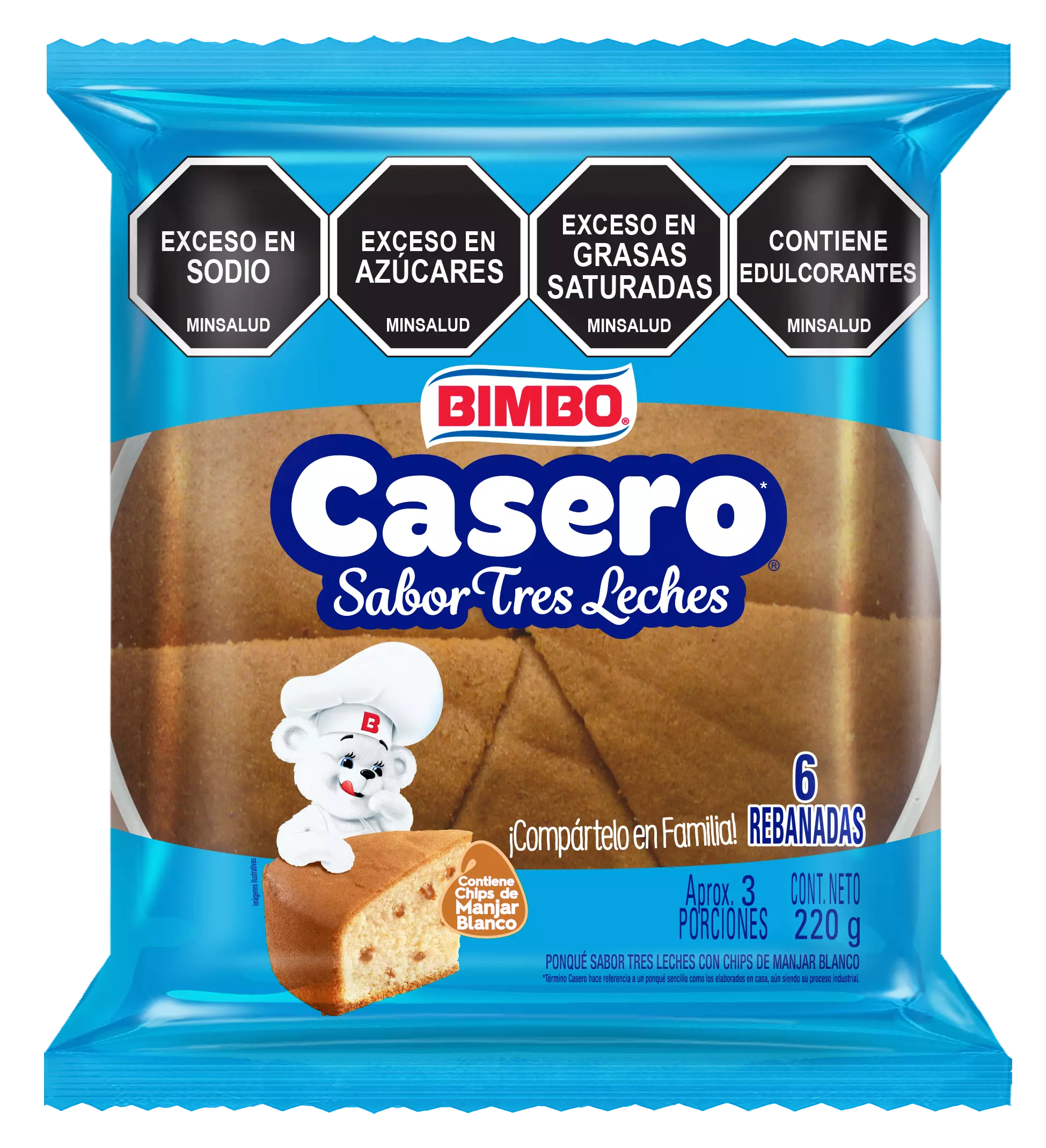 Casero tres leches frente
