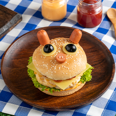 Hamburguesa para niños Hamburguesa para niños
