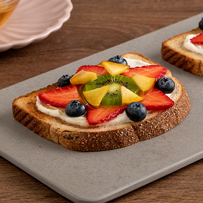 Tostada mandala de frutas Tostada mandala de frutas