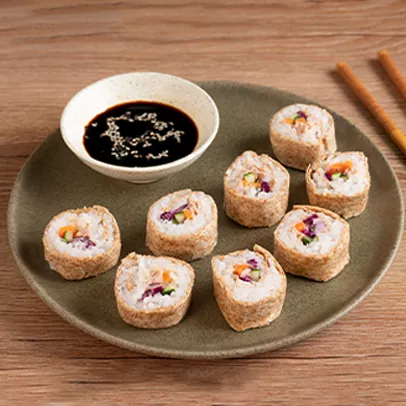 Sushi de atún con tortillas Sushi de atún con tortillas