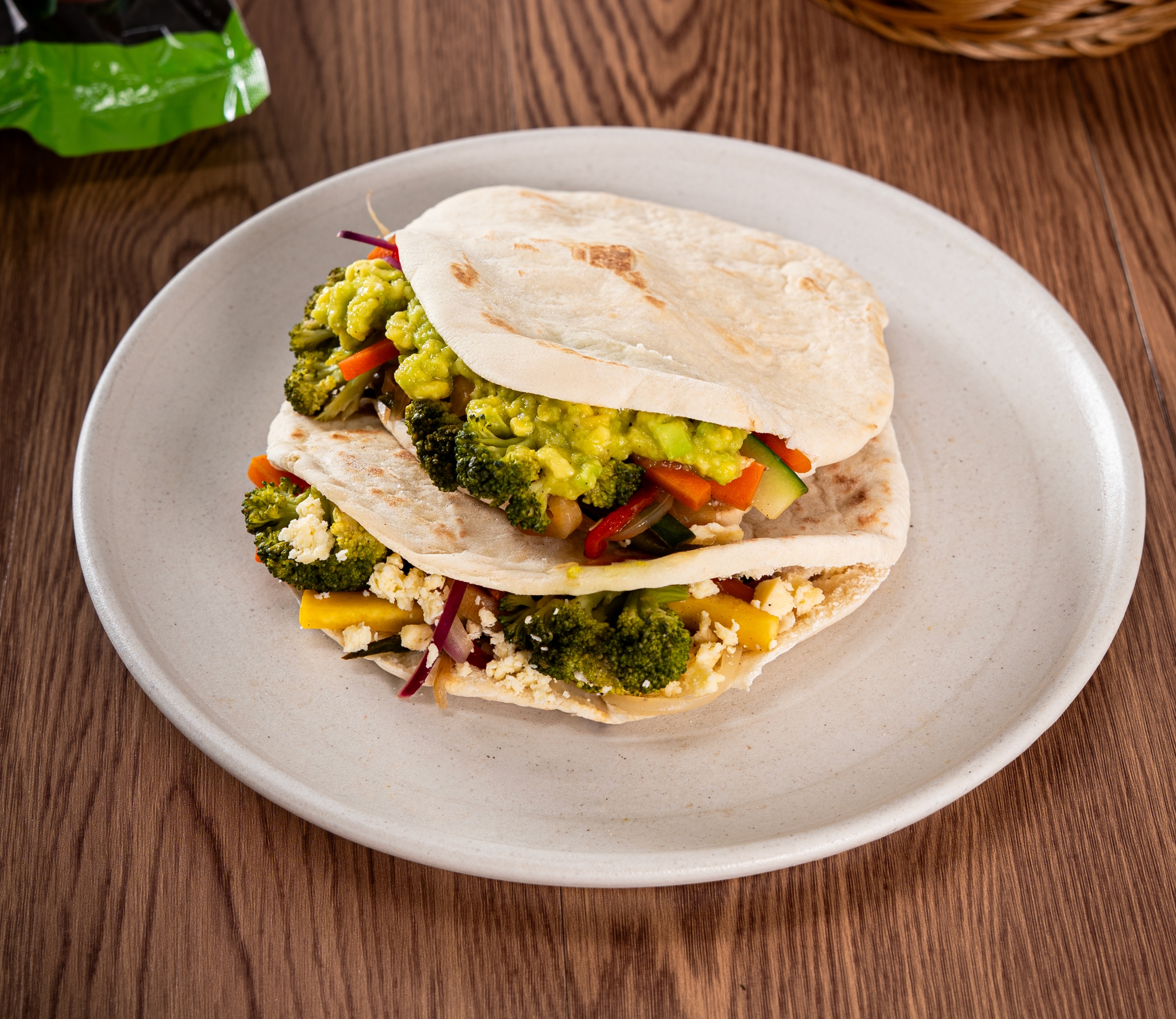 Pita pocker vegetariano